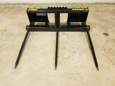 bale spear for skid steer|skid steer bale fork attachments.